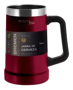 JARRA CERVEZA 700ML DOBLE PARED GRANATE SELECTA